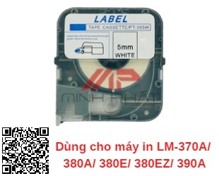 ALT_PICBăng nhãn trắng 12mm LM-TP312W dùng cho máy LM-390A